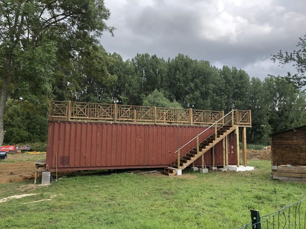 Terrasse sur container 40 pieds