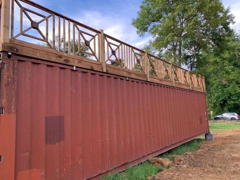 Terrasse sur toit container 40 pieds