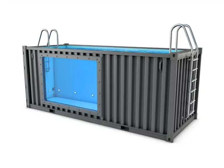 Piscine container vue 3d container maritime 20 pieds